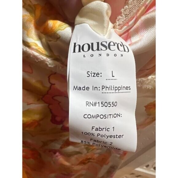 House of CB Josefina Ivory Floral Maxi Dress Size L Large - Picture 8 of 10